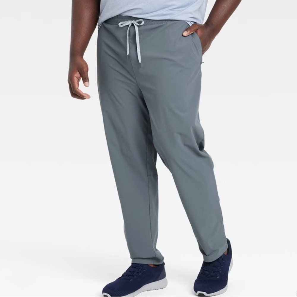 Men's All In Motion Gray Drawstring Active Pants Sz XXL New